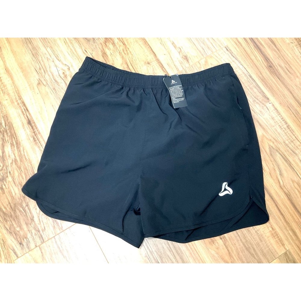 NWT Men's SILKWORLD Swim Shorts  Black With Pockets - Size L